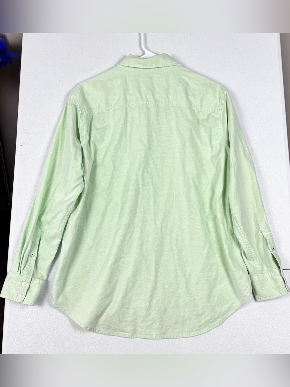 Crown Ivy Button Down Shirt Mens M Medium Light Green Long Sleeve Cotton Blend - Picture 2 of 5